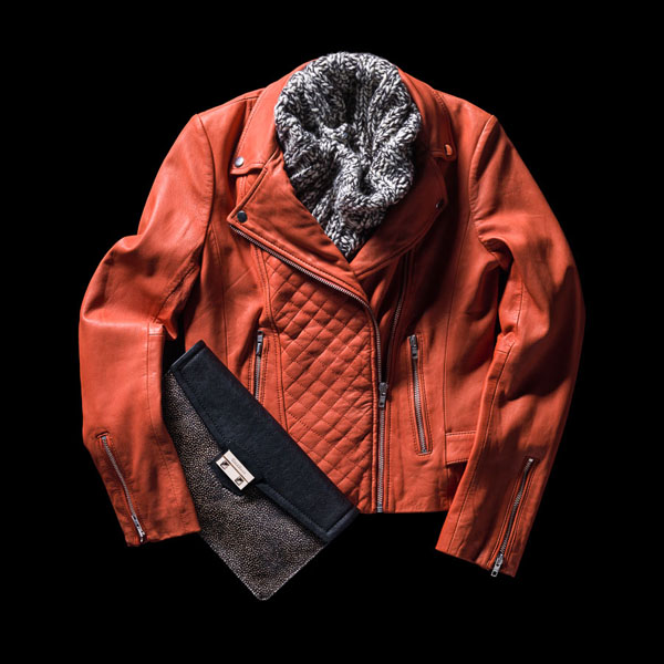Photograph Kerry Mansfield Orange Leather Jacket on One Eyeland
